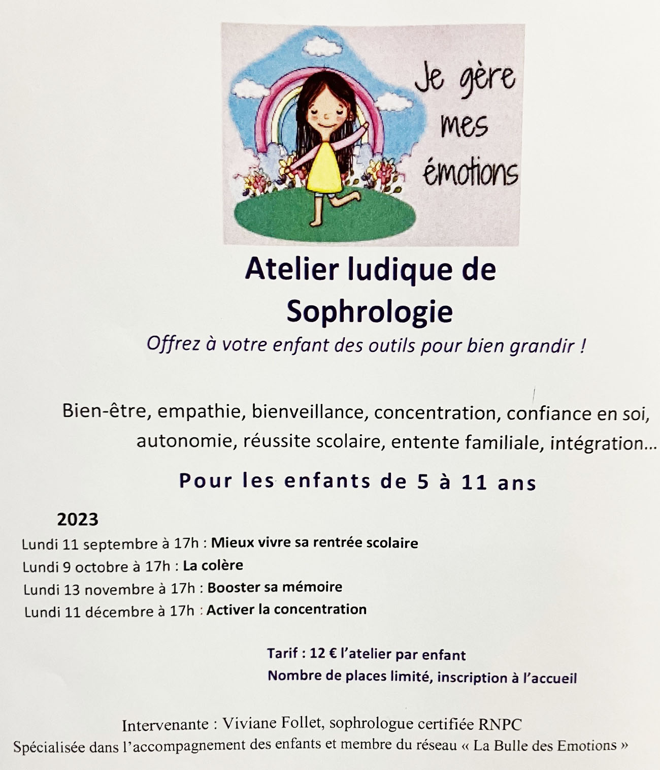 Sophrologie enfants Foyer pour tous des mimosas Le Cannet 06110